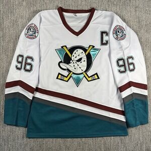 Vintage 00s Anaheim Mighty‎ Ducks Charlie Conway Hockey Jersey Size L NHL